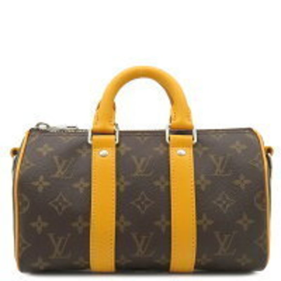 Louis Vuitton Keepall Bandouliere Macassar Bag Brown Shoulder Bag Yellow - Picture 1 of 9